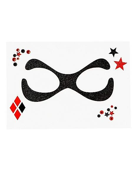 Harley Quinn Peel And Stick Face Tattoo Decals - DC Comics 2 Harley Quinn Peel And Stick Face Tattoo Decals - DC Comics - Image 2