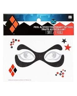 Harley Quinn Peel And Stick Face Tattoo Decals - DC Comics 6 Harley Quinn Peel And Stick Face Tattoo Decals - DC Comics -Online Halloween Costumes 01497742 c