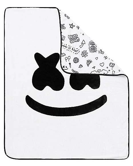 Marshmello Reversible Fleece Blanket 2 Marshmello Reversible Fleece Blanket - Image 2