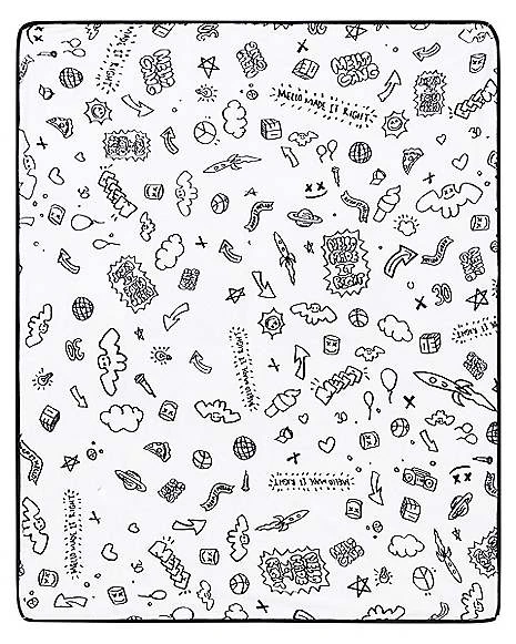 Marshmello Reversible Fleece Blanket 3 Marshmello Reversible Fleece Blanket - Image 3