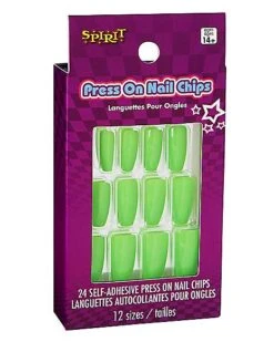 '80s Green Press On Nails -Online Halloween Costumes 01504661 c