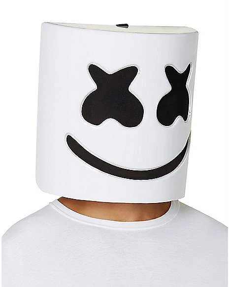 Adult Light-Up LED Marshmello Half Mask 2 Adult Light-Up LED Marshmello Half Mask - Image 2