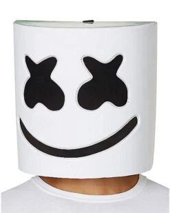 Adult Light-Up LED Marshmello Half Mask 5 Adult Light-Up LED Marshmello Half Mask -Online Halloween Costumes 01505635 c