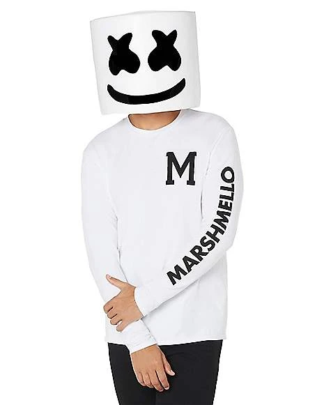 Adult Marshmello Costume 1 Adult Marshmello Costume