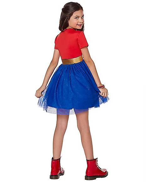 Kids Wonder Woman Dress 2 Kids Wonder Woman Dress - Image 2