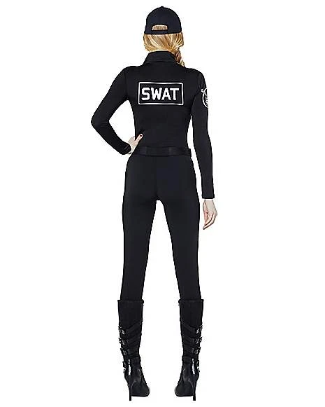 Adult Swat Catsuit Plus Size Costume 2 Adult Swat Catsuit Plus Size Costume - Image 2