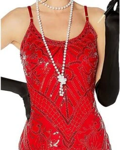 Adult Red Sequin Flapper Dress -Online Halloween Costumes 01520725 c