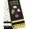 Trouble Is Brewing And Amuck Amuck Dishtowels 2 Pack - Hocus Pocus
