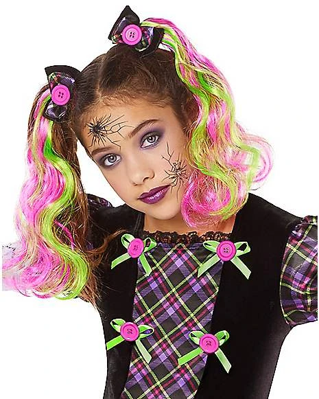 Kids Neon Broken Doll Costume 3 Kids Neon Broken Doll Costume - Image 3