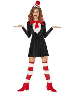 Adult Cat In The Hat Dress - Dr. Seuss
