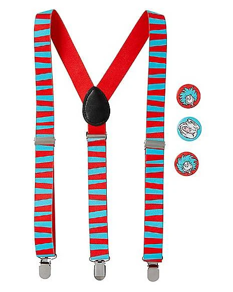 Thing 1 And Thing 2 Suspenders - Dr. Seuss 1 Thing 1 And Thing 2 Suspenders - Dr. Seuss