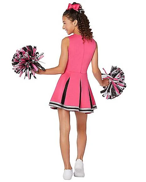 Kids Pink Cheerleader Costume 2 Kids Pink Cheerleader Costume - Image 2