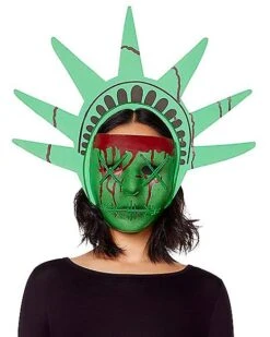 EL Wire LED Lady Liberty Half Mask - The Purge