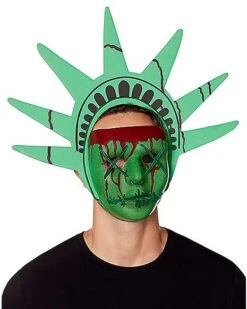 EL Wire LED Lady Liberty Half Mask - The Purge 5 EL Wire LED Lady Liberty Half Mask - The Purge -Online Halloween Costumes 01546357 c