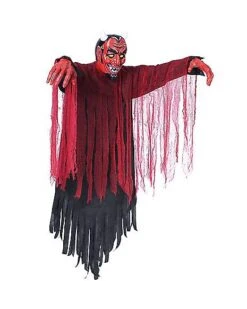 4 Ft Light-Up Hanging Vintage Devil Decoration -Online Halloween Costumes 01546365 d