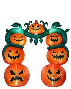 9 Ft Light-Up Jack-O'-Lantern Archway Inflatable Decoration -Online Halloween Costumes 01547413 c