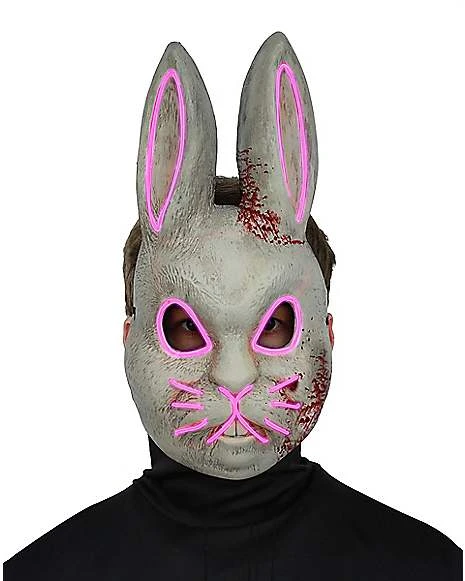 Light-Up EL Wire Bad Bunny Half Mask 1 Light-Up EL Wire Bad Bunny Half Mask