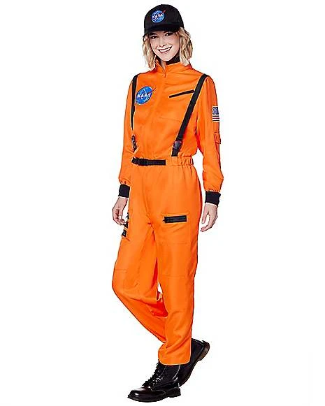 Adult Orange NASA Jumpsuit Costume 1 Adult Orange NASA Jumpsuit Costume