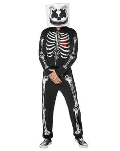 Adult Skeleton Marshmello Costume