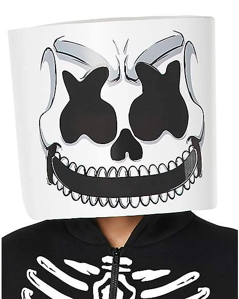 Adult Skeleton Marshmello Costume 3 Adult Skeleton Marshmello Costume - Image 3
