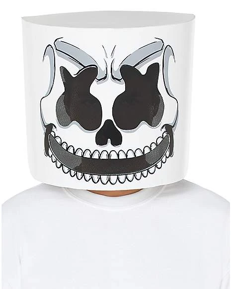 Adult Skeleton Marshmello Half Mask 1 Adult Skeleton Marshmello Half Mask