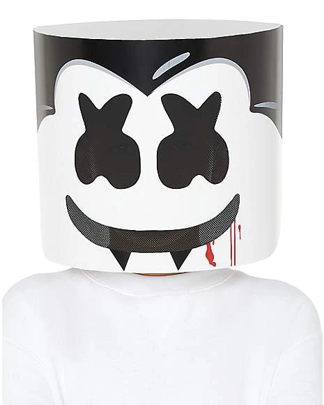 Kids Vampire Marshmello Half Mask 1 Kids Vampire Marshmello Half Mask