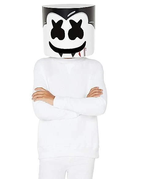 Kids Vampire Marshmello Half Mask 2 Kids Vampire Marshmello Half Mask - Image 2