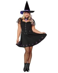 New Products 3 Adult Black Magic Witch Costume