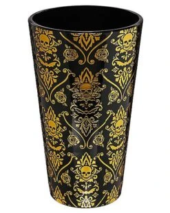 Gothic Noir Skull Glass Set 2 Pack - 16 Oz. -Online Halloween Costumes 01564442 d