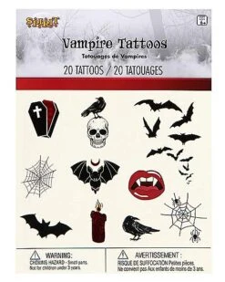 Vampire Temporary Tattoos -Online Halloween Costumes 01580661 d