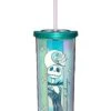 Iridescent Jack And Sally Cup With Straw 20 Oz. - The Nightmare Before