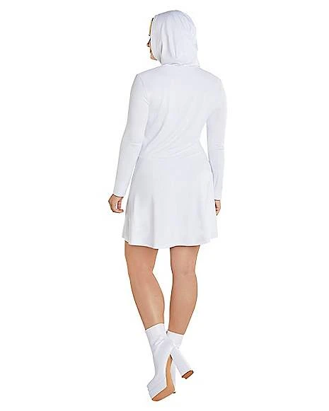 Adult White Long Sleeve Dress 4 Adult White Long Sleeve Dress - Image 4