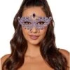 Purple Butterfly Crystal Eye Half Mask
