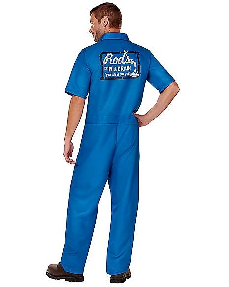 Adult Rod's Pipe And Drain Jumpsuit Costume 2 Adult Rod's Pipe And Drain Jumpsuit Costume - Image 2