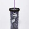 Jack Skellington Skull And Heart Cup With Straw 20 Oz. - The Nightmare