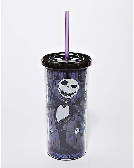 Jack Skellington Skull And Heart Cup With Straw 20 Oz. - The Nightmare 1 Jack Skellington Skull And Heart Cup With Straw 20 Oz. - The Nightmare