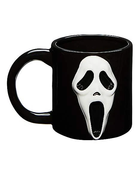 Molded Ghost Face Coffee Mug - 16 Oz. 1 Molded Ghost Face Coffee Mug - 16 Oz.