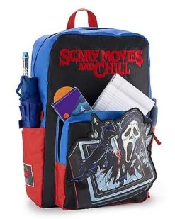 Scary Movies And Chill Ghost Face Backpack - Steven Rhodes -Online Halloween Costumes 03886850 e