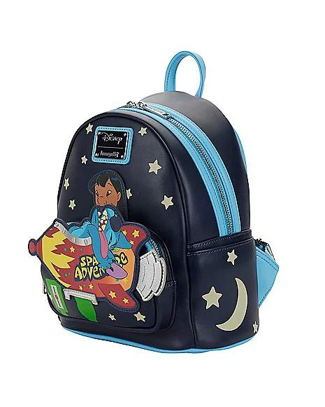 Loungefly Glow In The Dark Space Adventure Mini Backpack - Lilo & Stit 2 Loungefly Glow In The Dark Space Adventure Mini Backpack - Lilo & Stit - Image 2