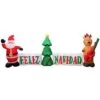 4 Ft Light Up Feliz Navidad Inflatable Decoration