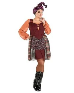 Adult Mary Sanderson Plus Size Dress - Hocus Pocus