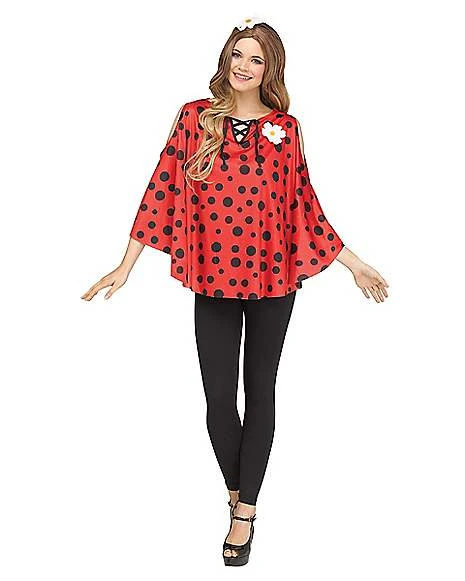Adult Ladybug Poncho 1 Adult Ladybug Poncho