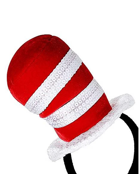 Cat In The Hat Sequin Mini Hat – Dr. Seuss 2 Cat In The Hat Sequin Mini Hat – Dr. Seuss - Image 2