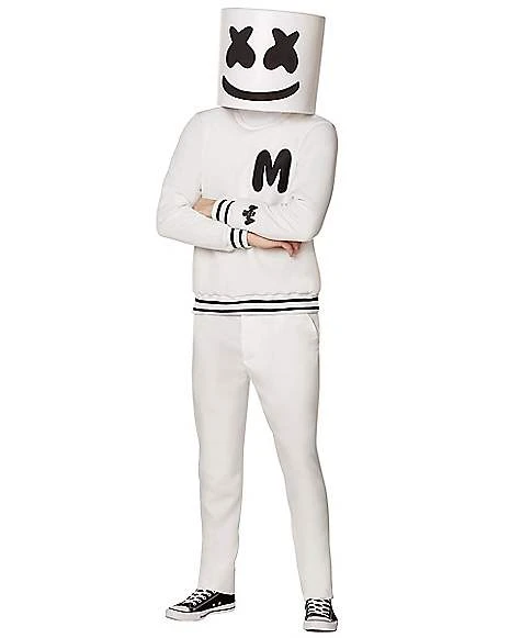 Adult Marshmello Costume 1 Adult Marshmello Costume