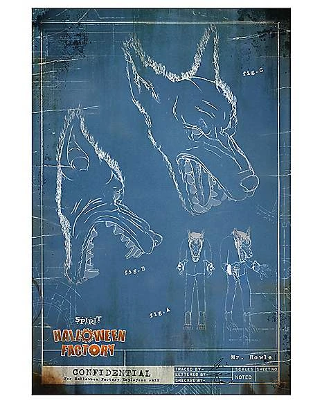 Spirit Halloween Factory Animatronic Blueprint Posters - 4 Pack 2 Spirit Halloween Factory Animatronic Blueprint Posters - 4 Pack - Image 2