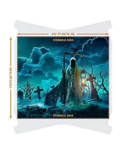 Haunted Reaper Garage Single Door Cover 6 Haunted Reaper Garage Single Door Cover -Online Halloween Costumes 07649320 c