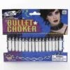 Forum Novelties Punk Rock White & Silver Bullet Choker Costume Accessory