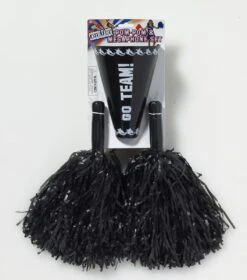 Forum Novelties Cheerleader Pom Pom & Megaphone Costume Accessory Set: Black