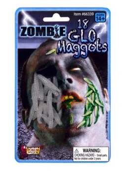 Forum Novelties Zombie Glo Maggots 18 PIece Costume Accessory